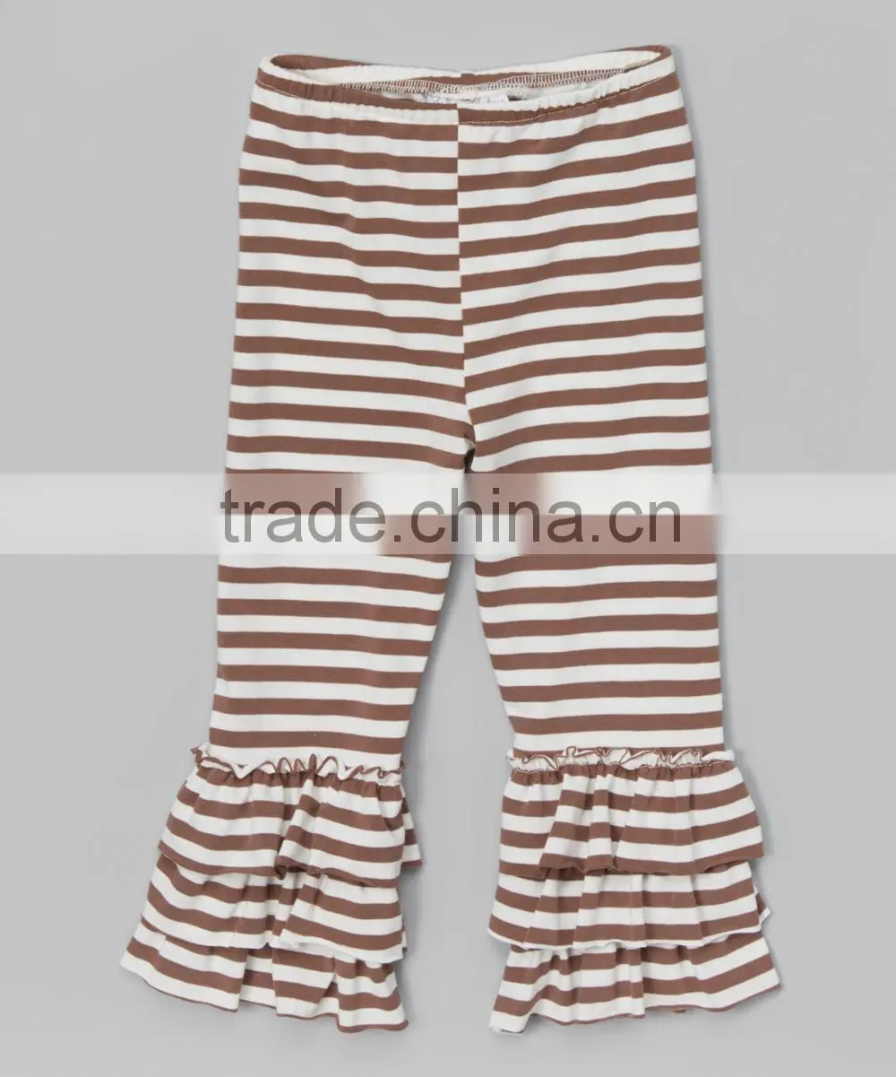 custom made in china 100% cotton ruffle fashion baby girl pants