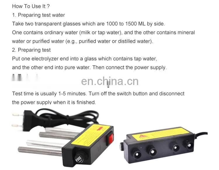 Hot sale easy use water electrolyser water quality tester with better quality