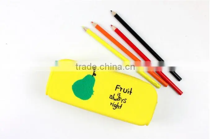 Popular Manufactory Price Silicone Square Zippered Pencil Case For Kids
