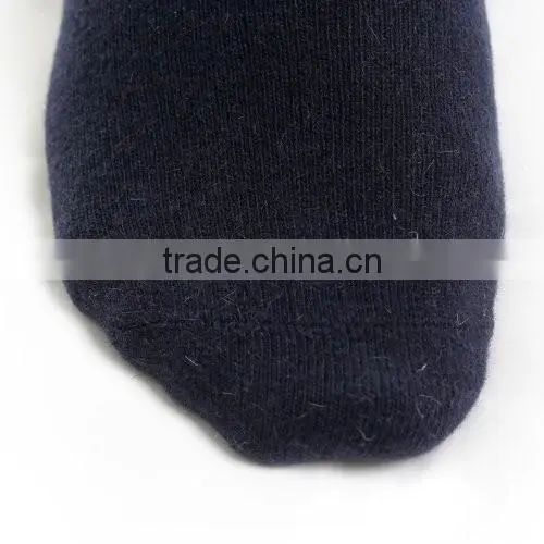 Man's classic stylish black color wool tube socks with pattern