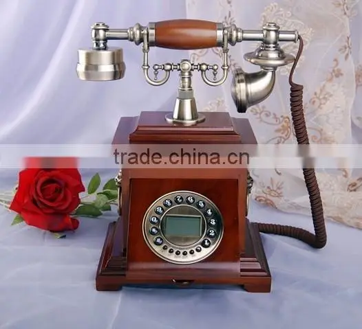 Anqitue Wooden Box Caller ID Phone
