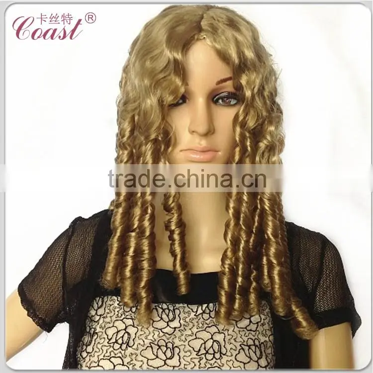 middle parting synthetic wigs curly