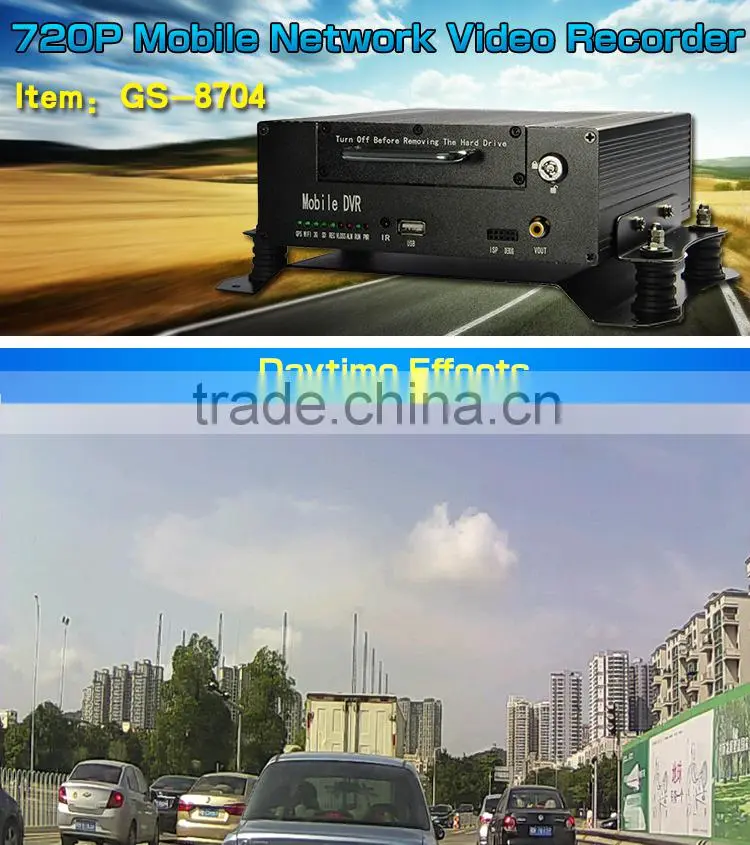 720P MNVR, H.264, 4G Mobile NVR,Real time Video Monitor ,GPS Track,IO,G-sensor,Support iPhone , Android Phone