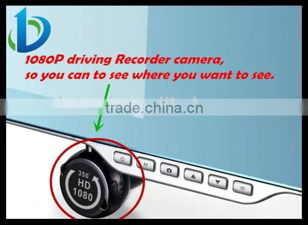 high quality 5 inchs rearview mirror gps wireless camera