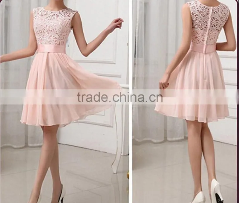 latest design fashion dresses chiffon and lace dreses women casual dresses