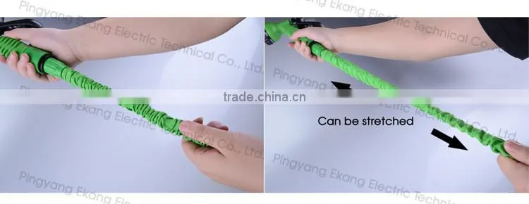 Expands 3X length expandable garden hose for the gardener