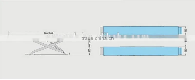 SF-G3500 Long Platform Scissor Lift, Car Scissor Lift, Car Lift