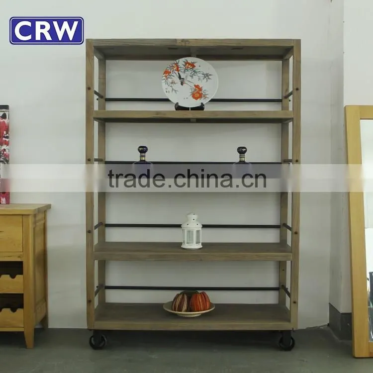 RE-1523 vintage industrial furniture metal frame shelf
