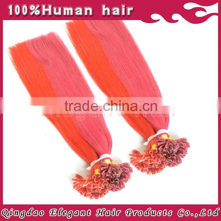 two tone human virgin peruvian flat tip hair