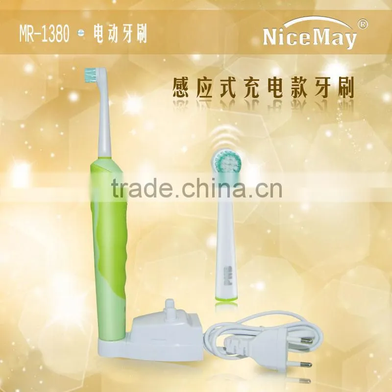 round brush head toothbrush adult electric toothbrush with cap