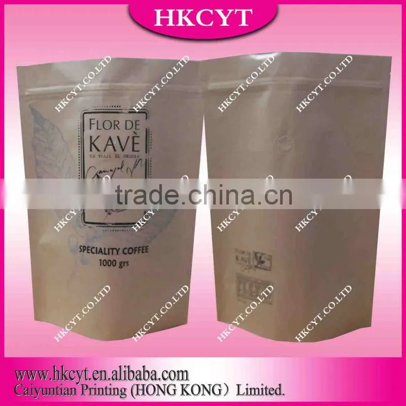 Hot sale 250g 1000g paper coffee packaging bag
