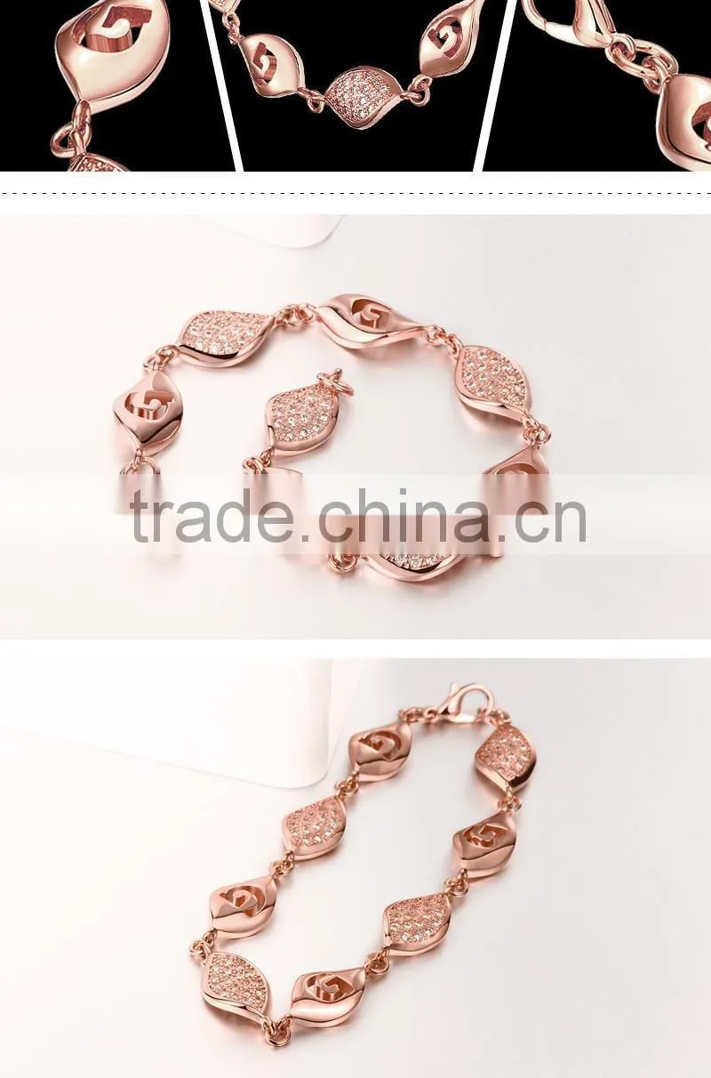 2015 New arrival branded jewelry gold bracelet models for yong ladies