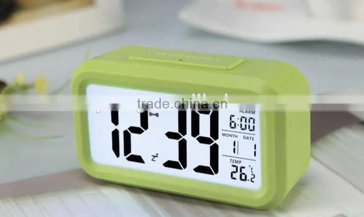 Multicolor Smart Alarm Clock Night Light ABS Color Randomly Clock With Temperature