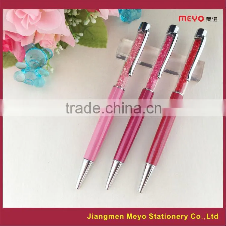 Logo custom crystatl pen,logo laser engraving crystal pen, logo crystal filled pens