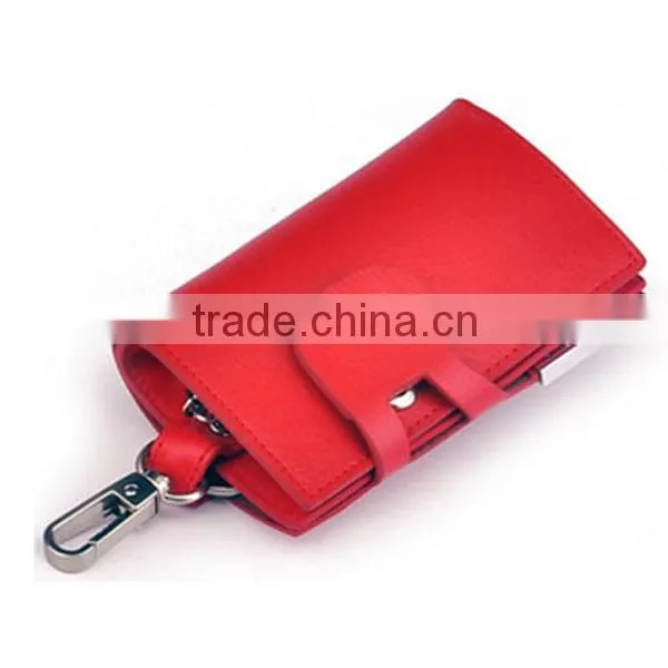 2016 premium car remote control leather multi-functional lumbar mens key wallet