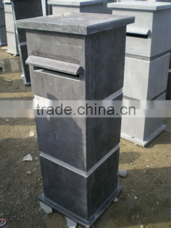 Blue Limestone Mailbox