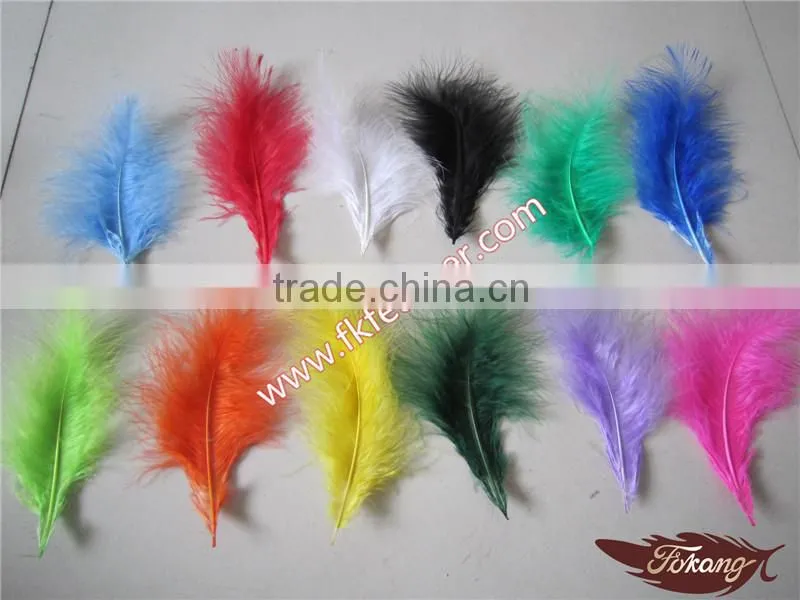 Orange Big Turkey Feather Marabou Hand Fan For Party Dance Decoration