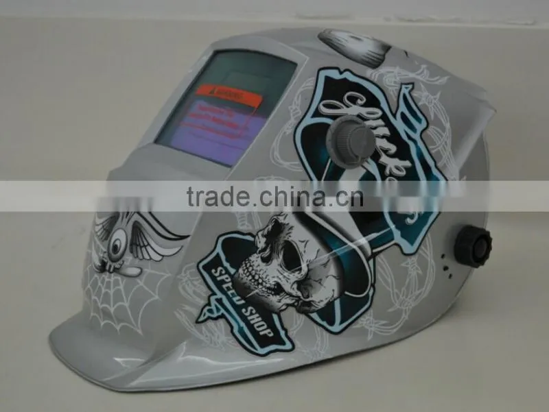 CE decal flame adjustable and grinding solar welding helmet for mig and tig and mma