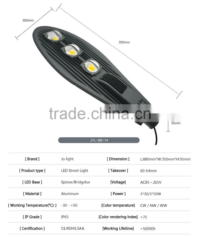 150W high power outdoor led lights Aluminium material COB led parking lot lighting retrofit