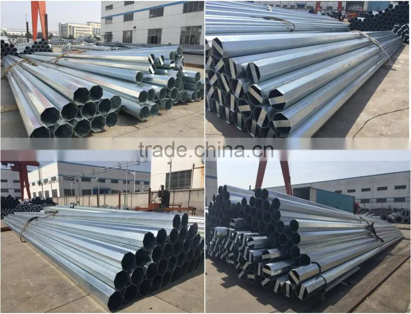 galvanized power distribution poles