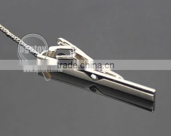 Wholesale Gentleman Silver Simple Necktie Tie Clip Bar Pin Practical Men Style Metal Blank Cheap Tie Clips
