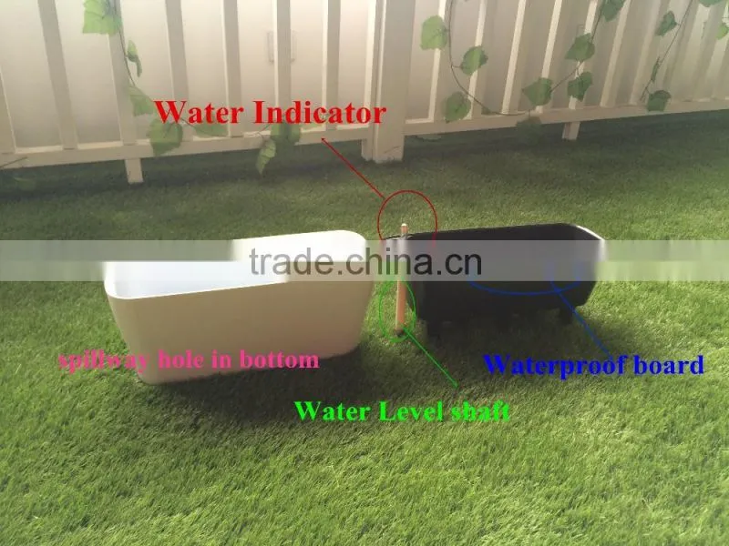 outdoor plastic self watering flowerpots with painted