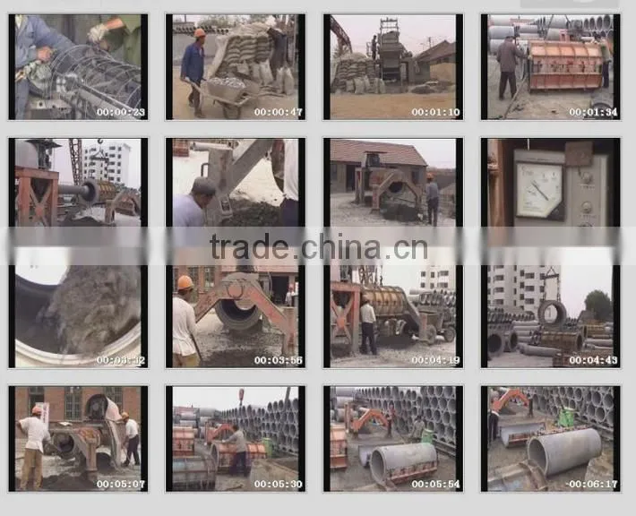 Africa standerd suspension roller type concrete pipe machine