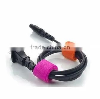 Logo printing adjustable hook and loop cable ties in good quality