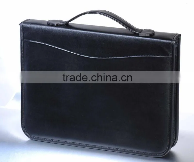 2016 New Design Black Color Custom Leather Briefcase