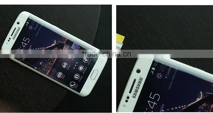 New premium 3D full cover Anti-Fingerprint glass screen protector for Samsung S6 edge