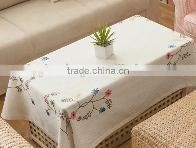 table cloth table cover with flower embroidery