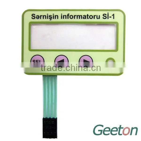 Metal Dome Membrane Switch Panel With LED