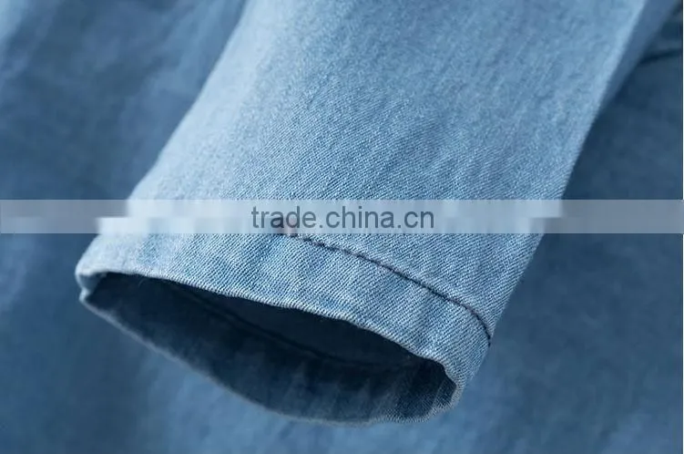 2014 European New arrivals sexy denim tops fashion style short tops with long sleeves