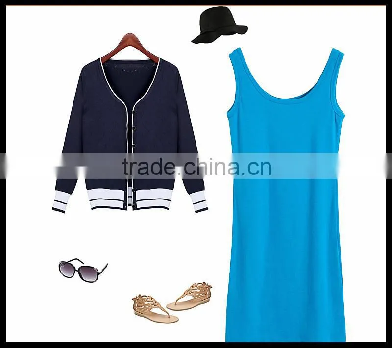 Alibaba China whloesale Lady V-neck preppy style sweater cardigan korean modern fashion