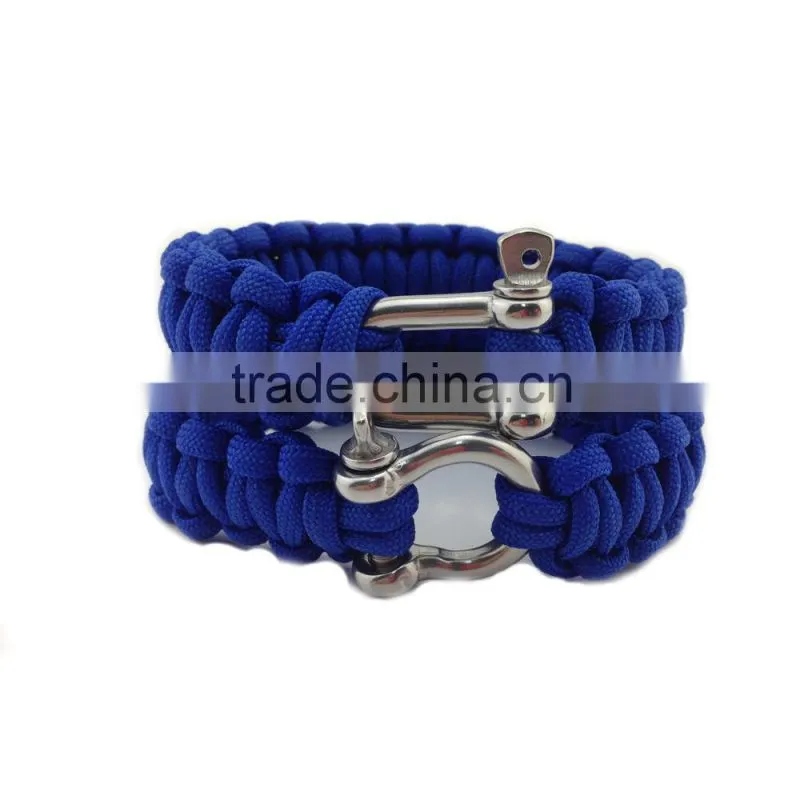 Fashion nylon paracord bracelet survival kit wholesale