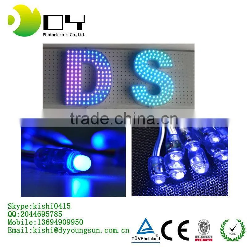 New WS2811 led pixel module 12mm IP68 waterproof DC5V full color RGB string christmas LED light Addressable as ucs1903 WS2801