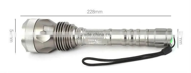 GOREAD Y9 High bright rechargeable tactical 10W XML T6 LED flashlight