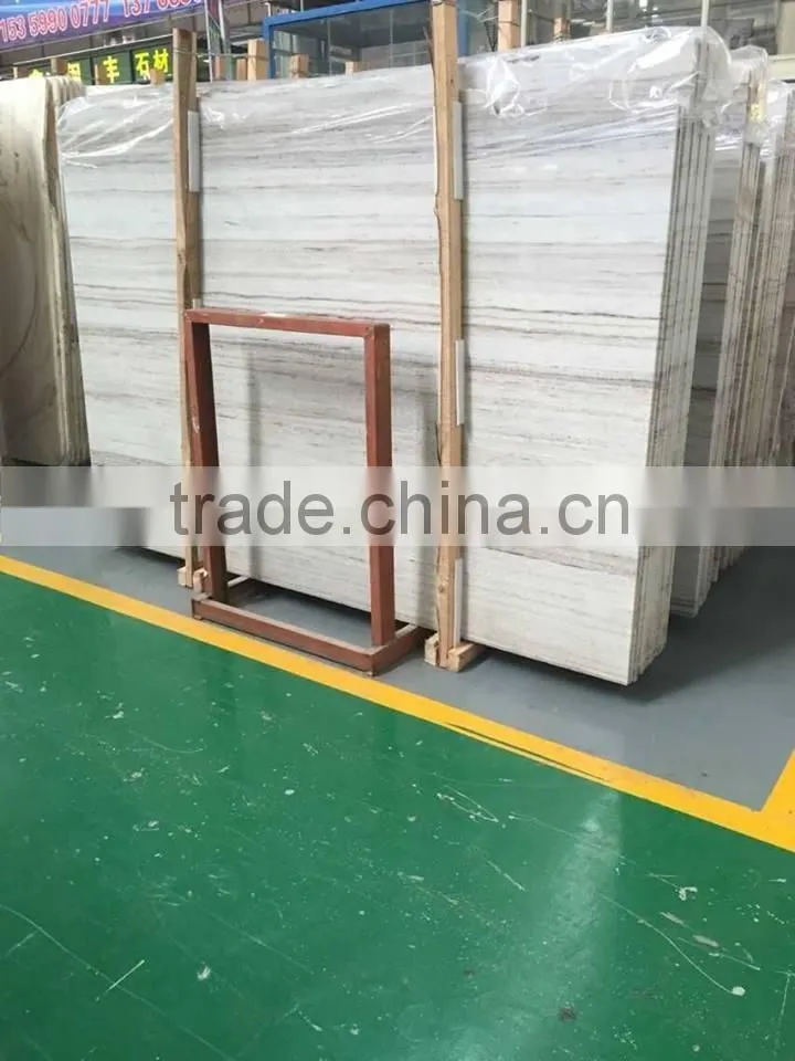 Crystal Wood White Marble Big Slabs