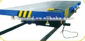 material handling equipment electric flat car with battery