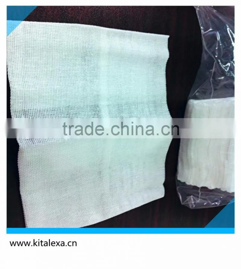 Medical absorbent gauze, gauze roll, gauze piece