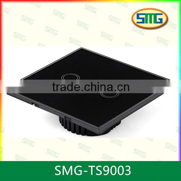 SMG-TS9003 Crystal Glass Panel Switch Remote Control BS US EU Wall Switch Light