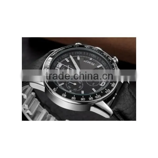 Tachymeter aluminous bezel stainless steel case back watch for men
