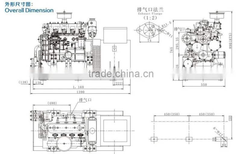15KVA/25KVA Marine diesel generator set 230V-400V 50Hz