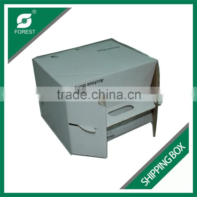CUSTOMIZED MADE SHIPPING BOX FOR ARCHIVES 3 PLYS CARTON SHIPPING BOX WITH HANDLE