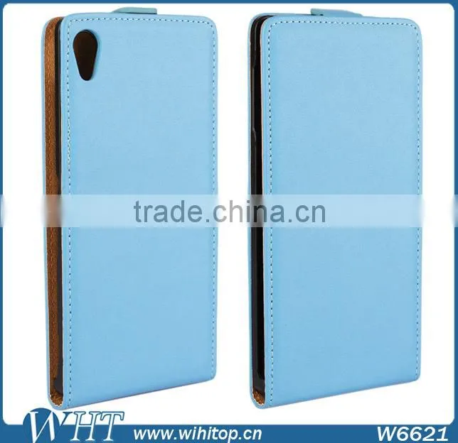 Fancy Cell Phone Case Magnetic PU Leather Vertical Flip Case for Sony Xperia Z4