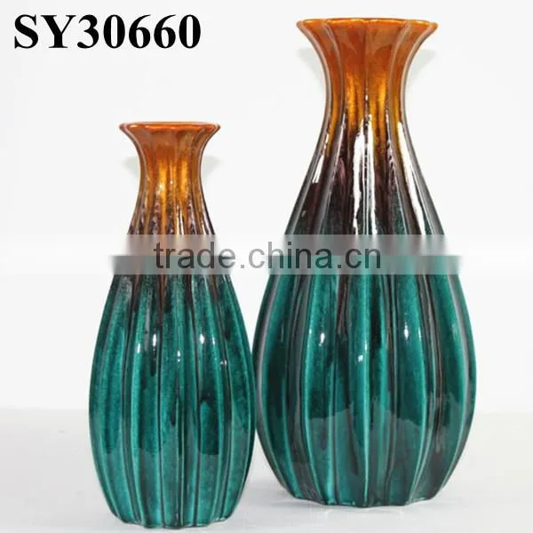 Glazed vase for sale orange big china ceramic vase