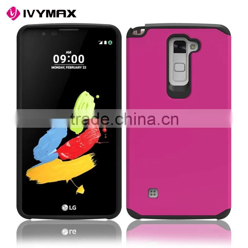 TPU case manufacturer guangzhou dual layer slim armor combo case for LG stylo2 plus MS550 K530 K536