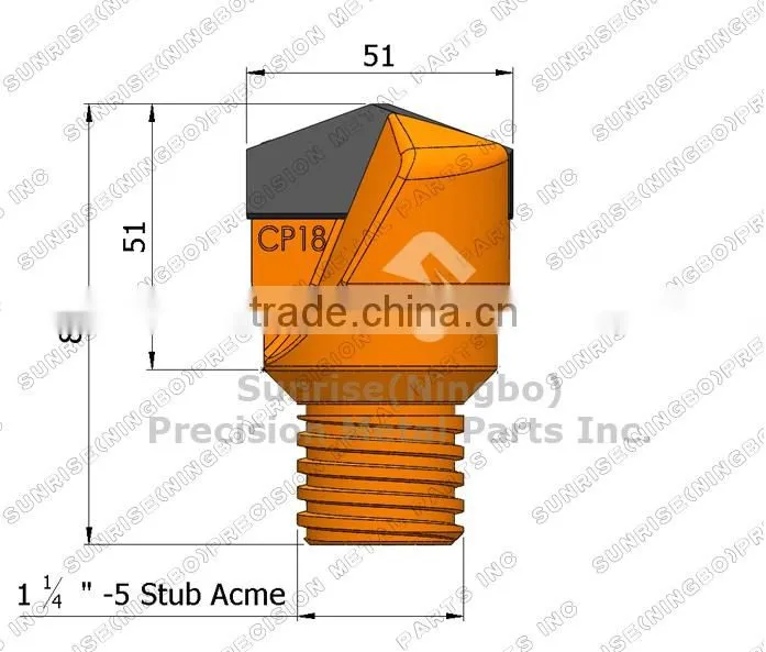 CP18 surface cutting tungsten carbide rock rotary claw ground pilot drill bit