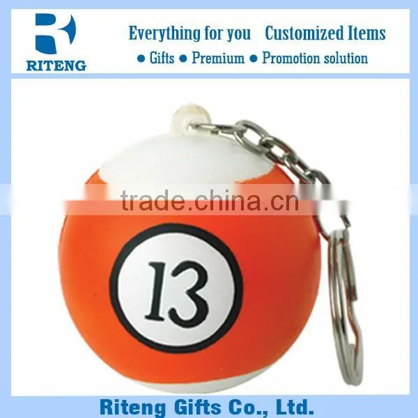Bulk Quantity Various Balls PU Keychain