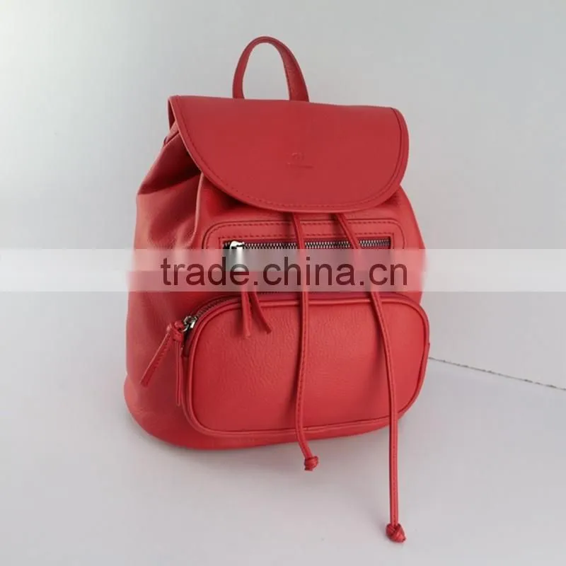 2016 new design backpack soft leather backpack unisex leisure backpack